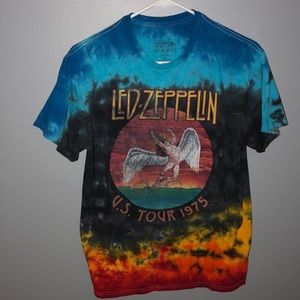 Tie-dye Led Zeppelin US Tour 1975 Concert shirt